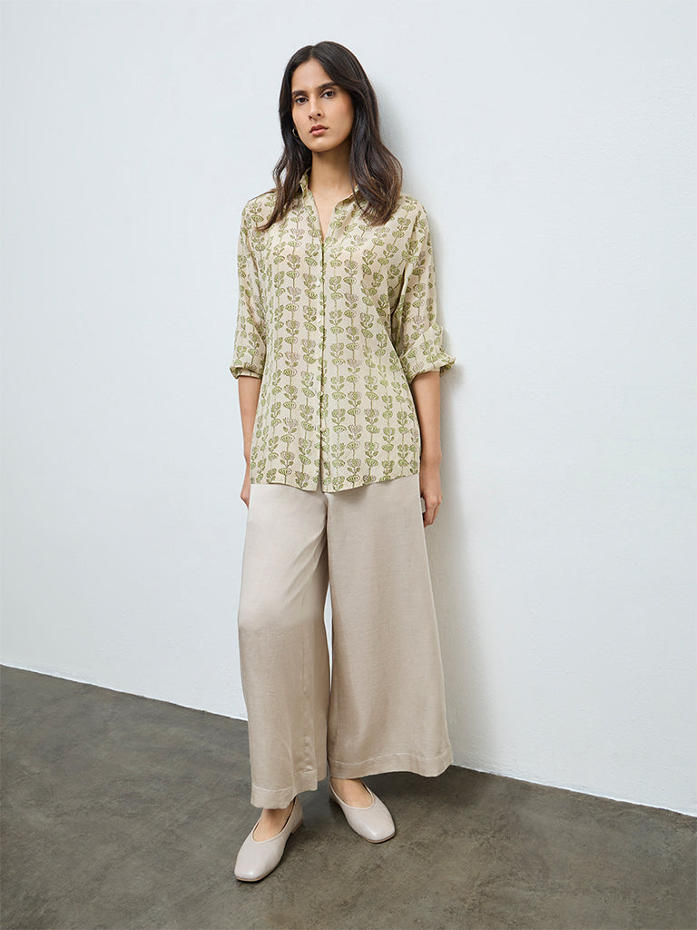Zuba Green Floral Tunic
