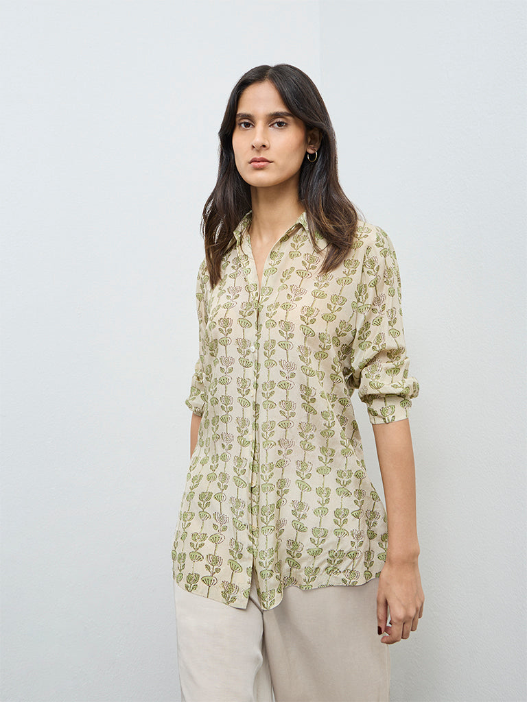 Zuba Green Floral Tunic