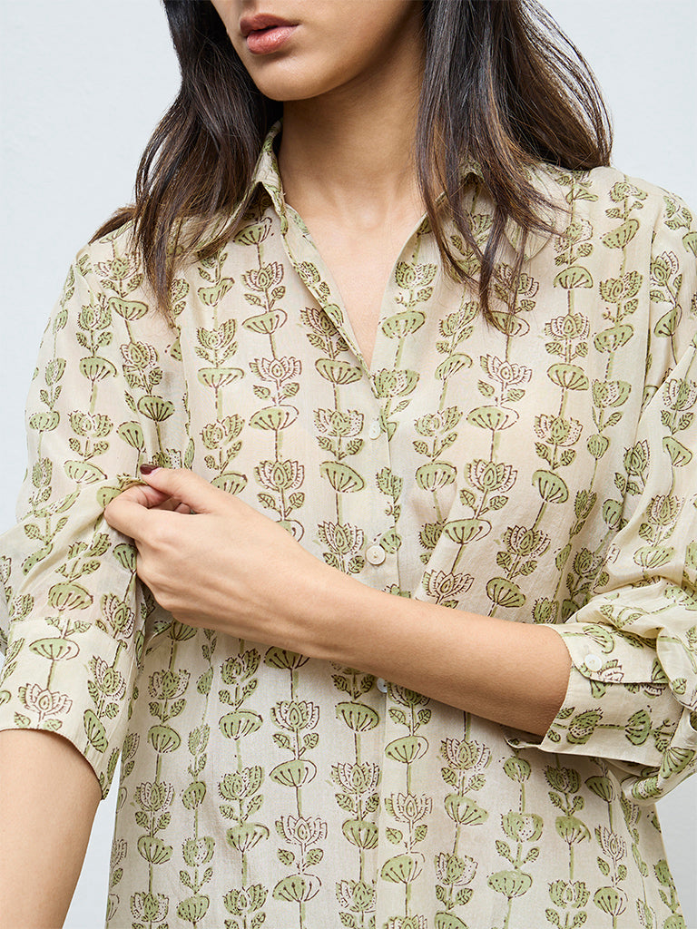 Zuba Green Floral Tunic