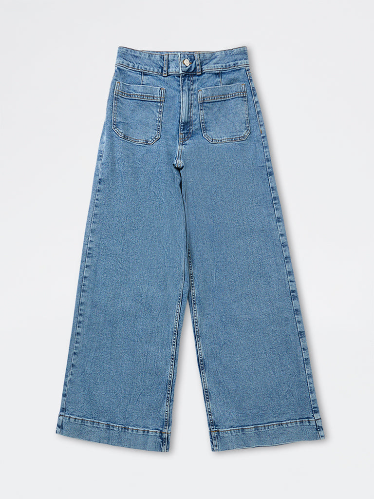 LOV Blue Washed High-Rise Jeans