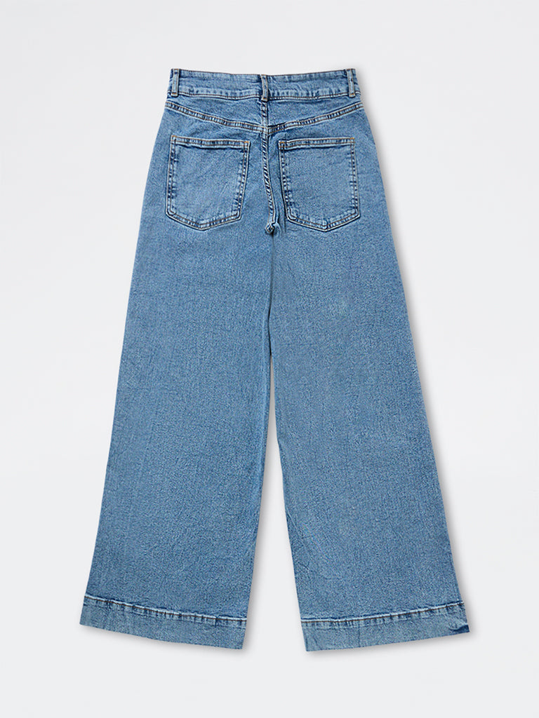 LOV Blue Washed High-Rise Jeans