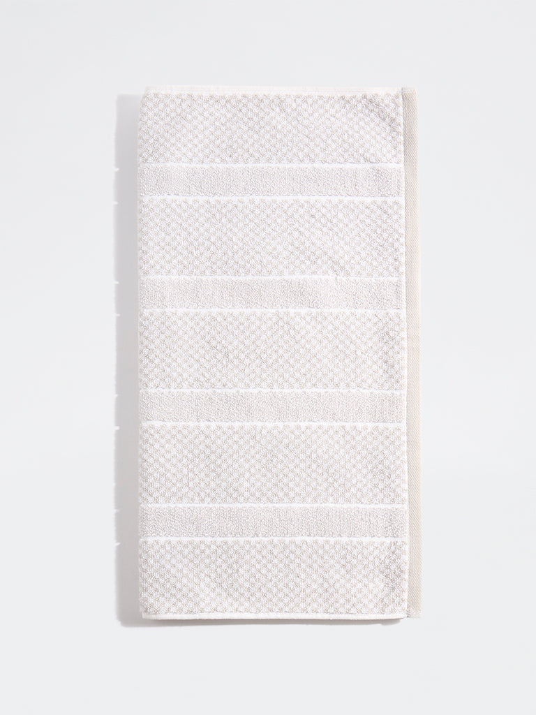 Westside Home Taupe Popcorn Textured Hand Towel