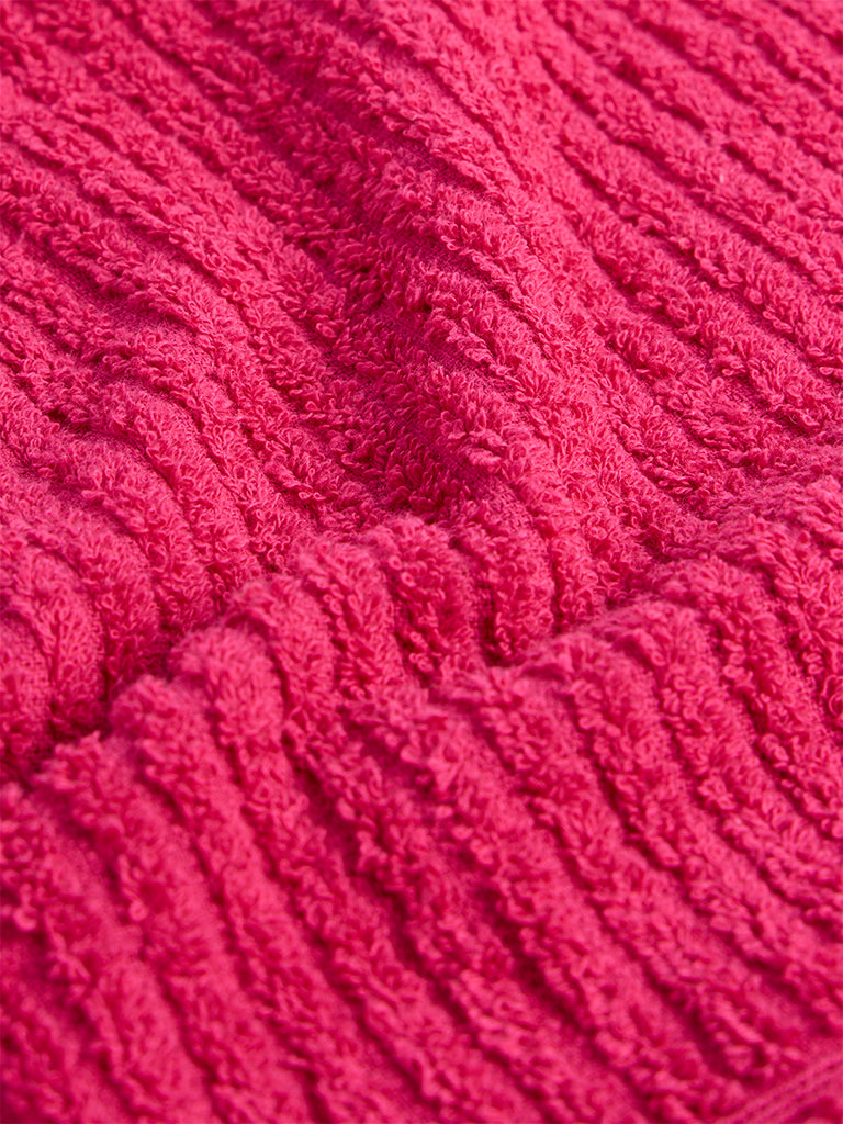 Westside Home Pink Self-Striped Hand Towel