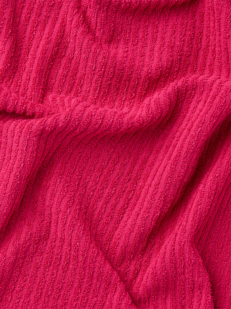 Westside Home Pink Self-Striped Bath Towel