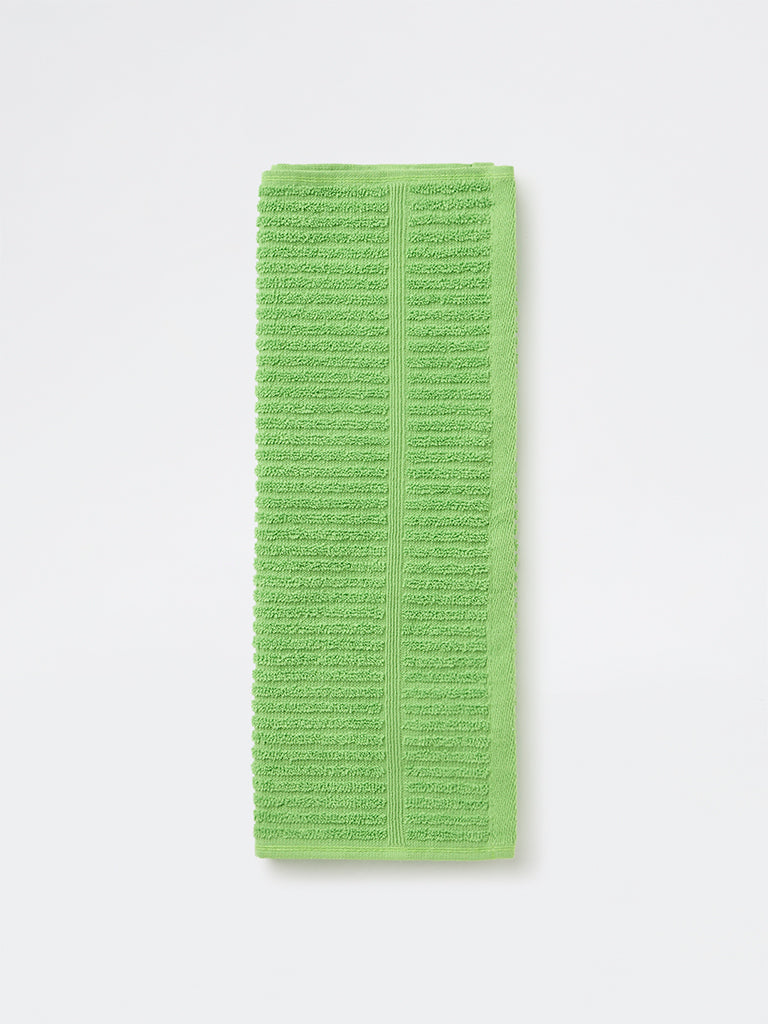 Westside Home Light Green Self-Striped Hand Towel