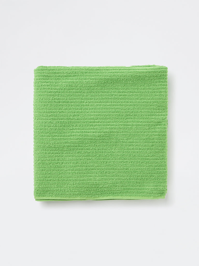 Westside Home Light Green Self-Striped Bath Towel