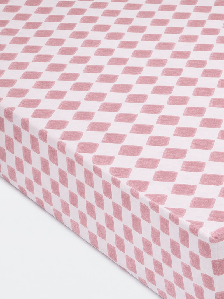 Westside Home Pink Checkered Double Bed Sheet Set