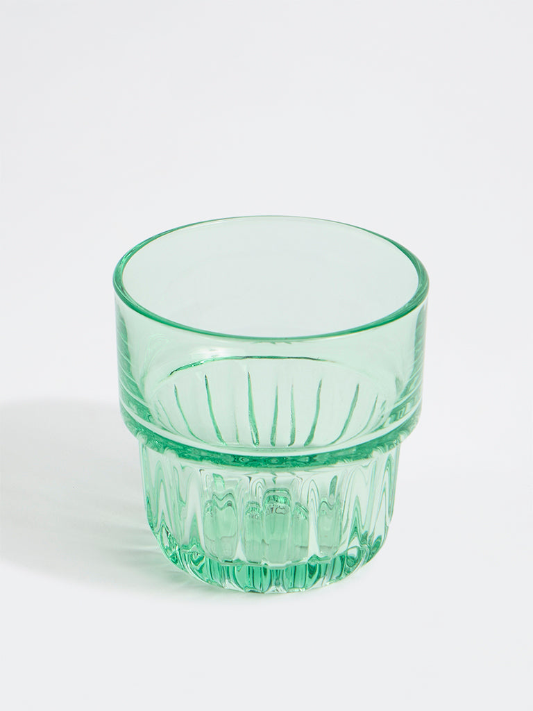 Westside Home Green Textured Water Glass