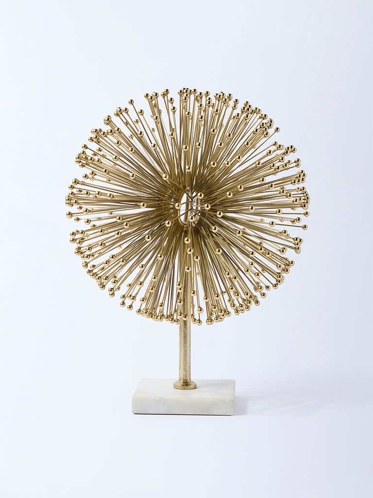 Westside Home Gold Wired Ball Sculpture Decorative Object
