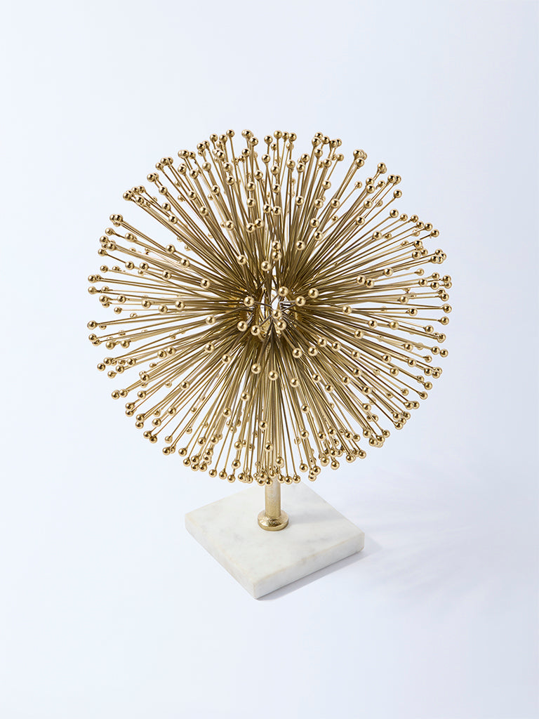 Westside Home Gold Wired Ball Sculpture Decorative Object