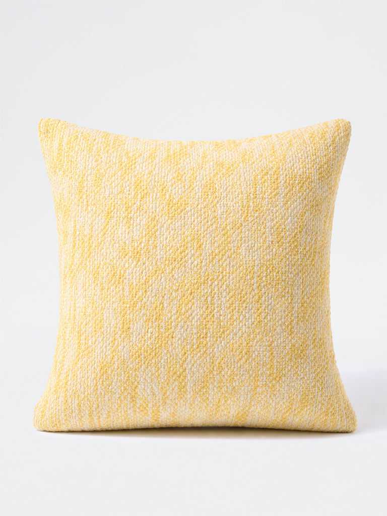 Westside Home Yellow Woven Textured Cusion Cover