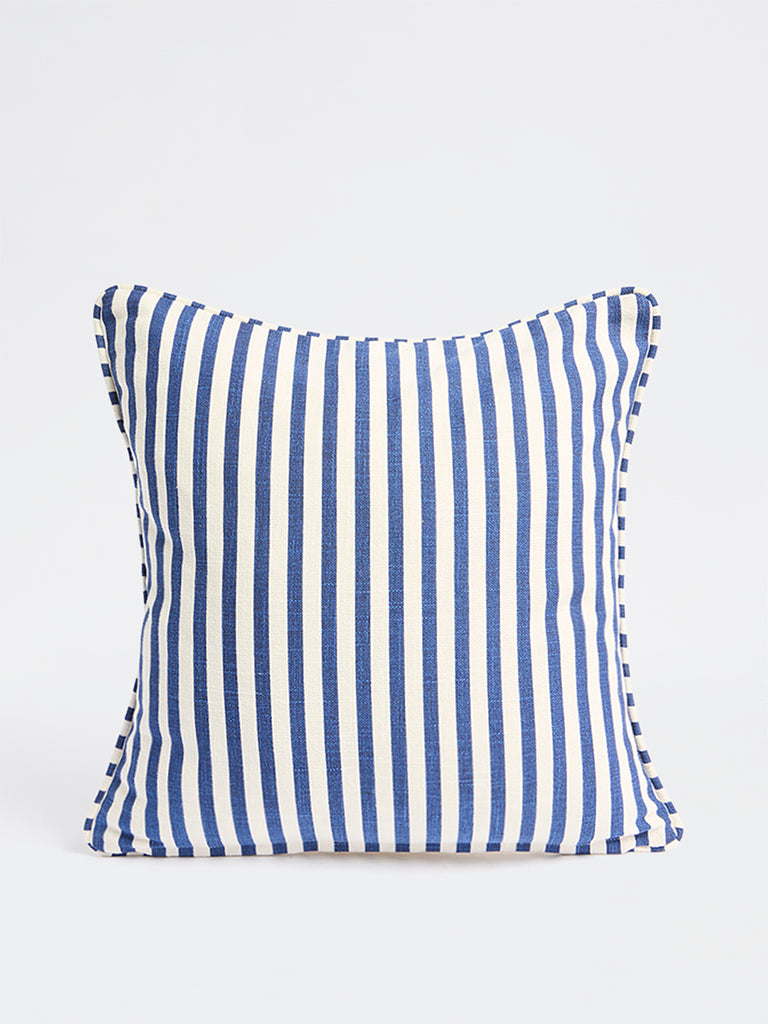 Westside Home Blue Toile-Printed Cushion Cover