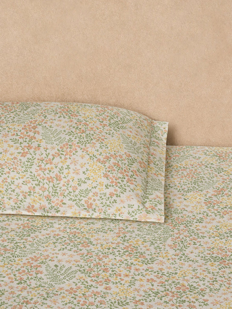Westside Home Multicolour Floral Pattern King Bed Sheet Set