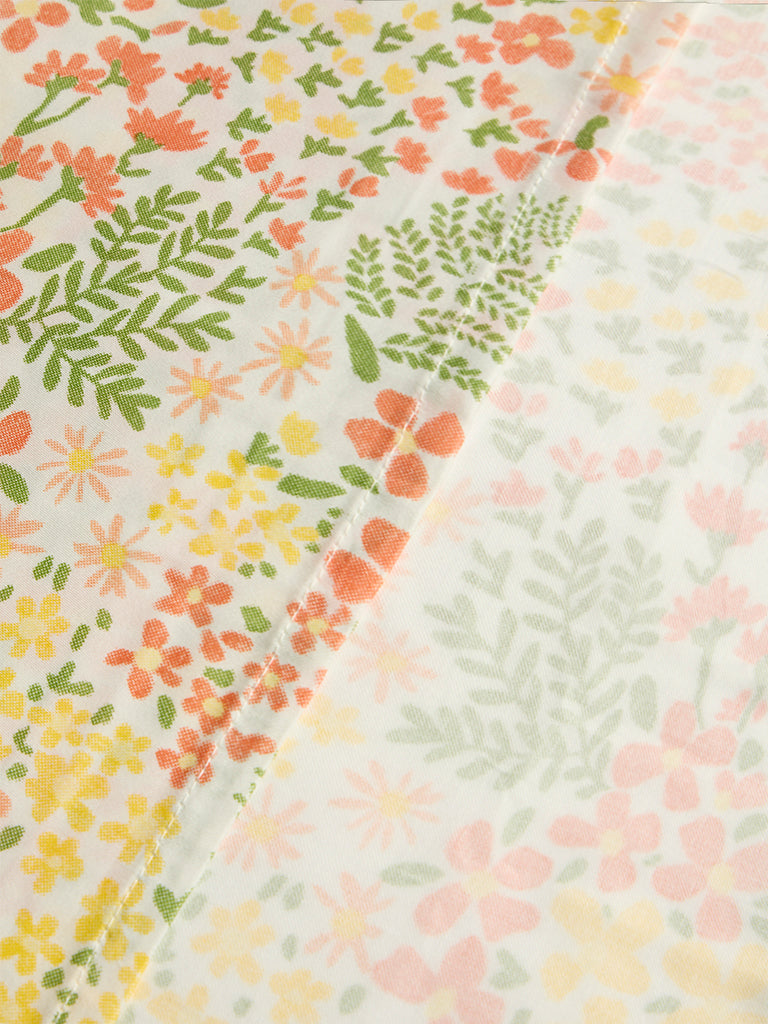 Westside Home Multicolour Floral Pattern King Bed Sheet Set