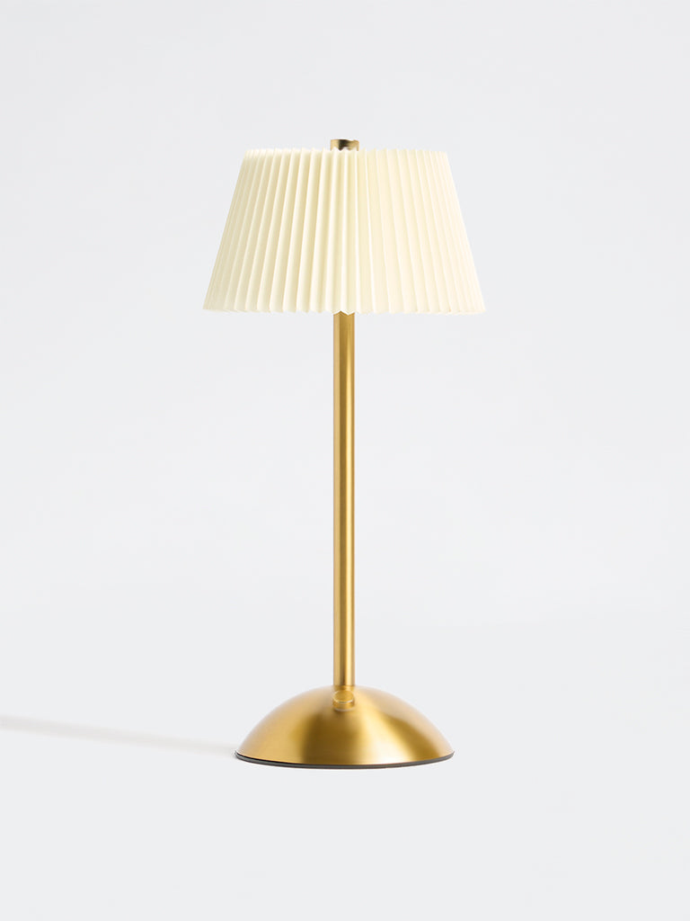 Westside Home Gold Pleated Table Lamp