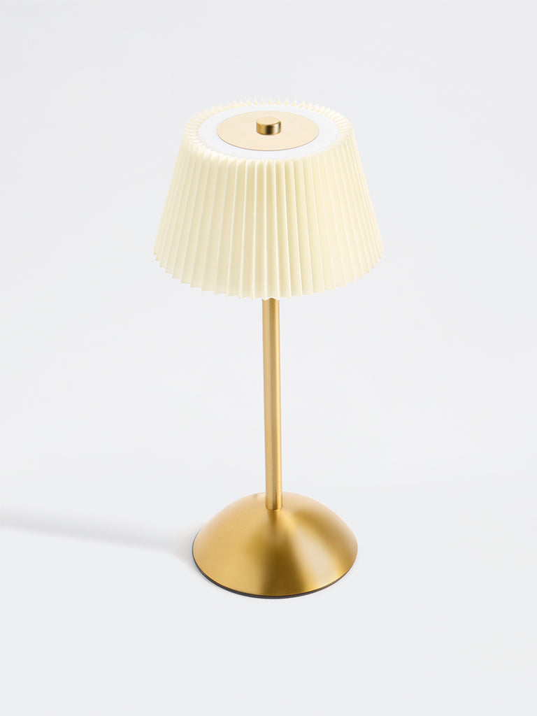 Westside Home Gold Pleated Table Lamp