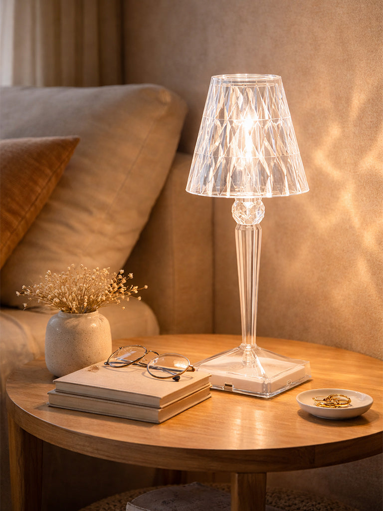 Westside Home Clear Acrylic Table Lamp