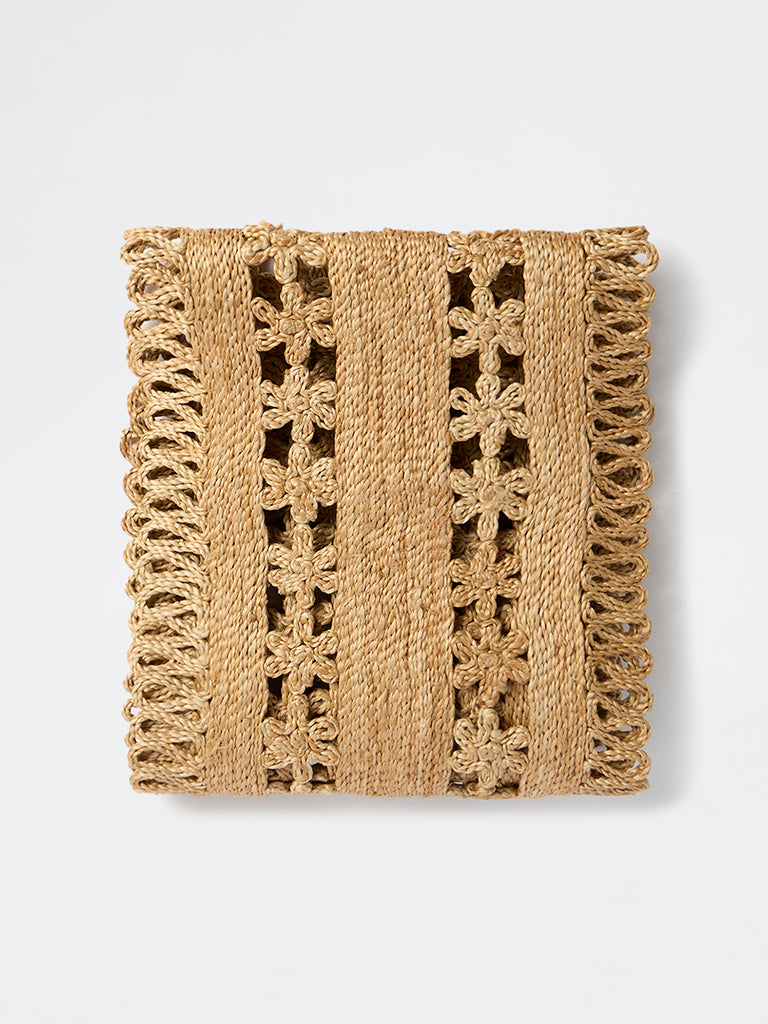 Westside Home Beige Jute Textured Table Runner