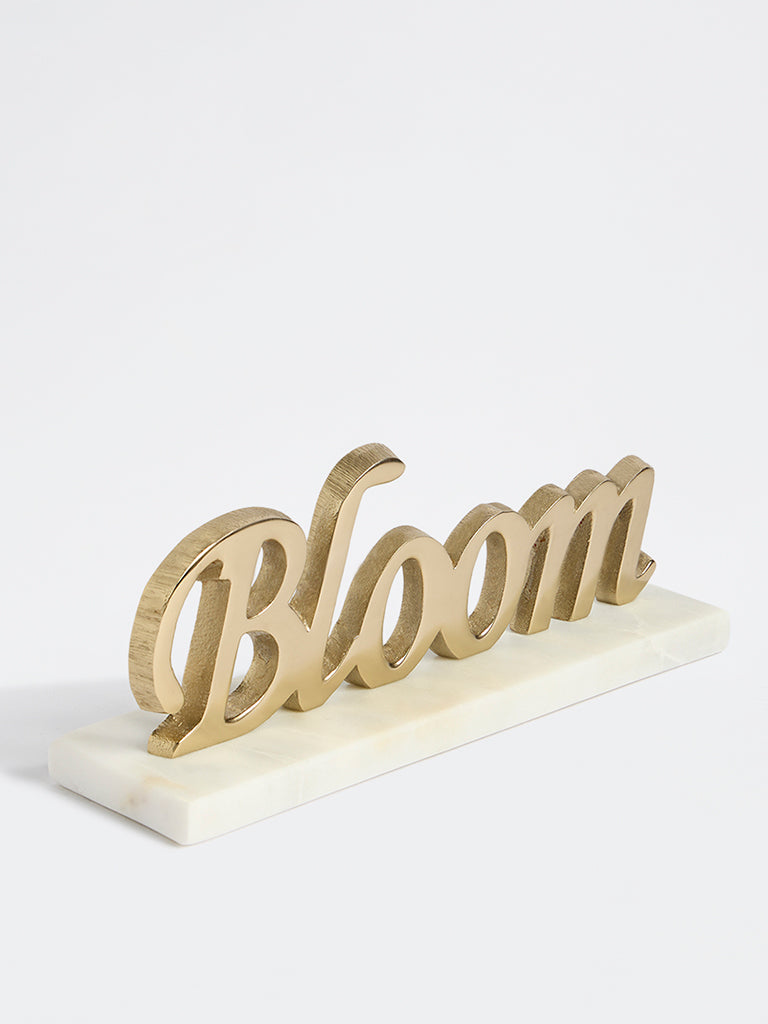 Westside Home Gold Bloom Text on Stand Decorative Object