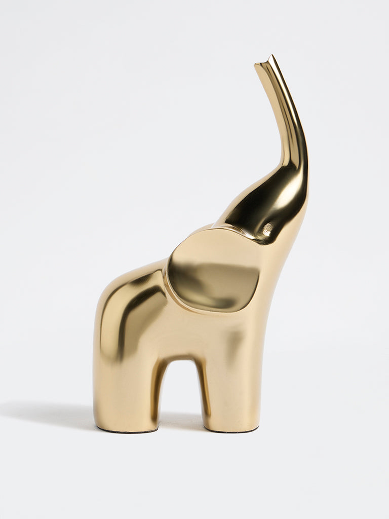 Westside Home Gold Metal Elephant Decorative Object