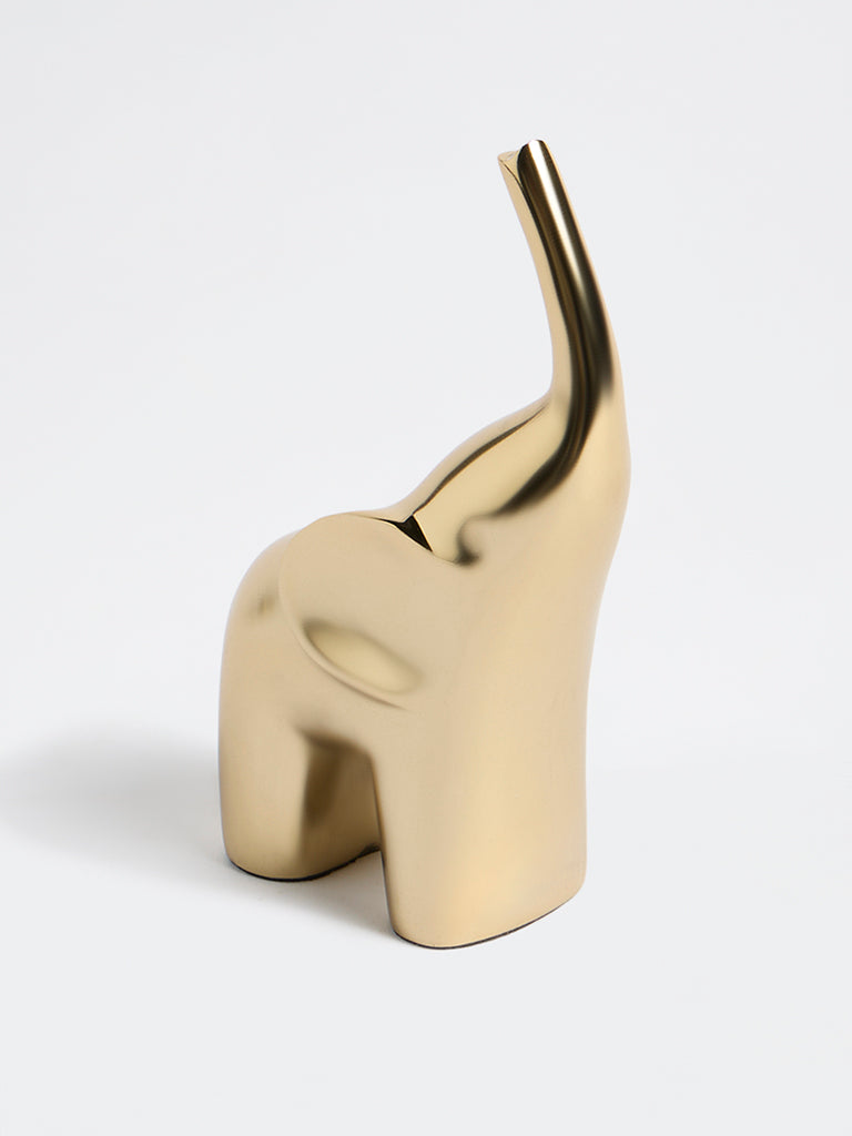 Westside Home Gold Metal Elephant Decorative Object