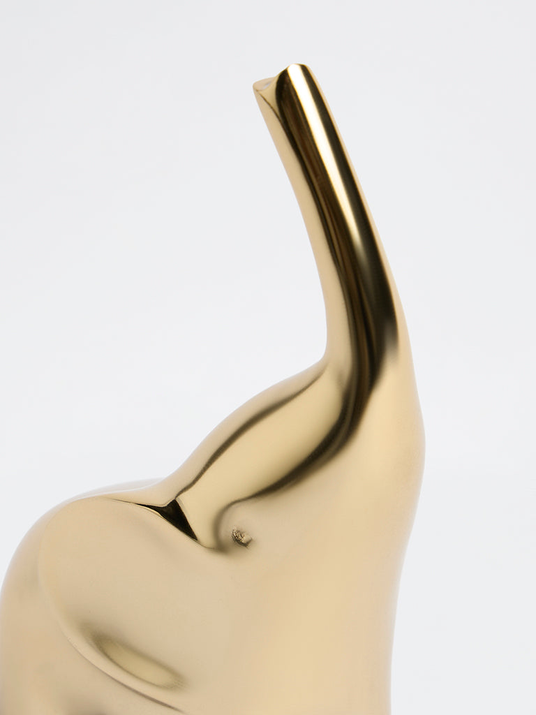 Westside Home Gold Metal Elephant Decorative Object