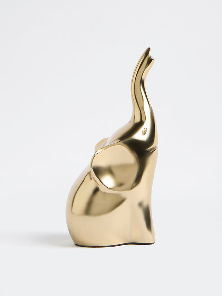 Westside Home Gold Metal Elephant Decorative Object