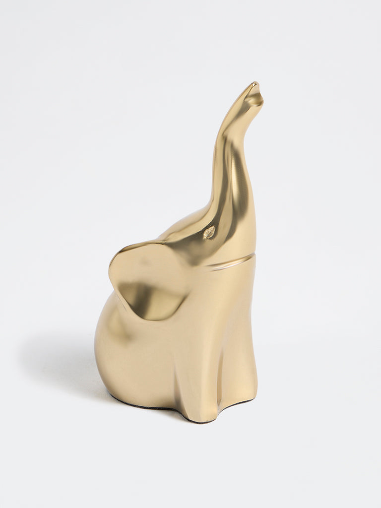Westside Home Gold Metal Elephant Decorative Object