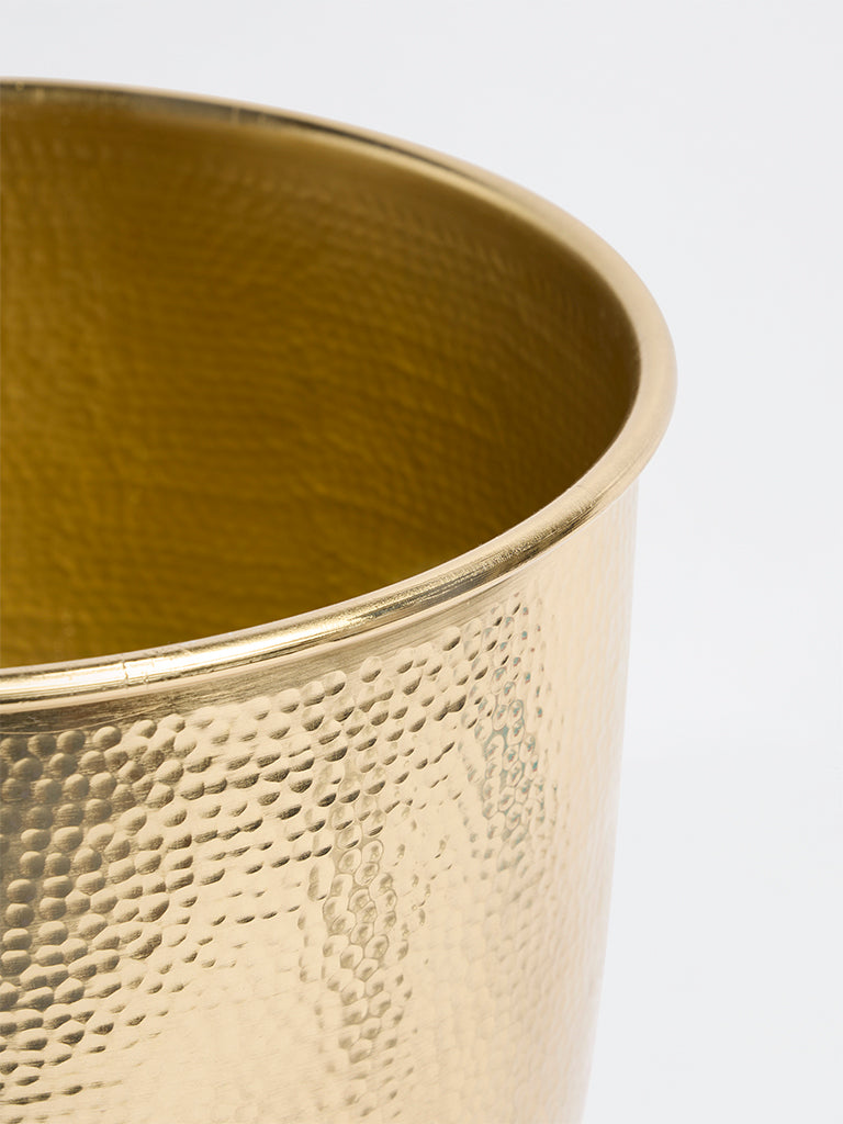 Westside Home Gold Hammered Textured Planter - Large