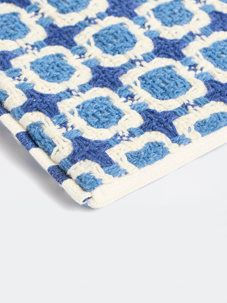 Westside Home Checks Embroidered Pouch