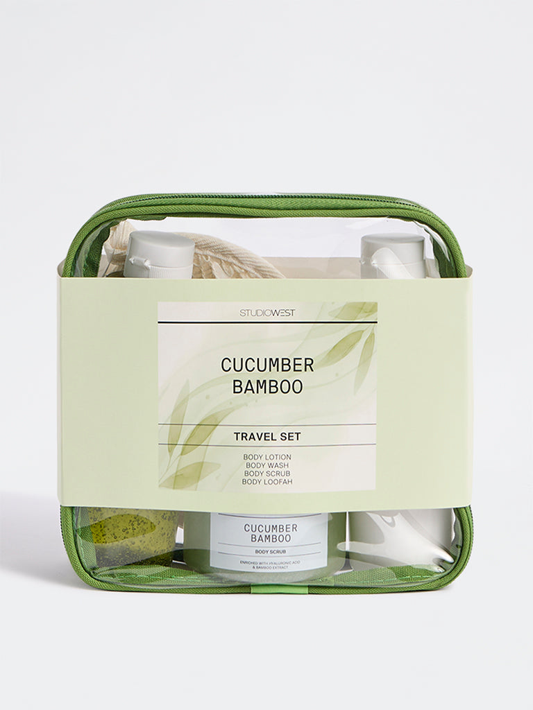 Studiowest Cucumber Bamboo Bath & Body Travel Set