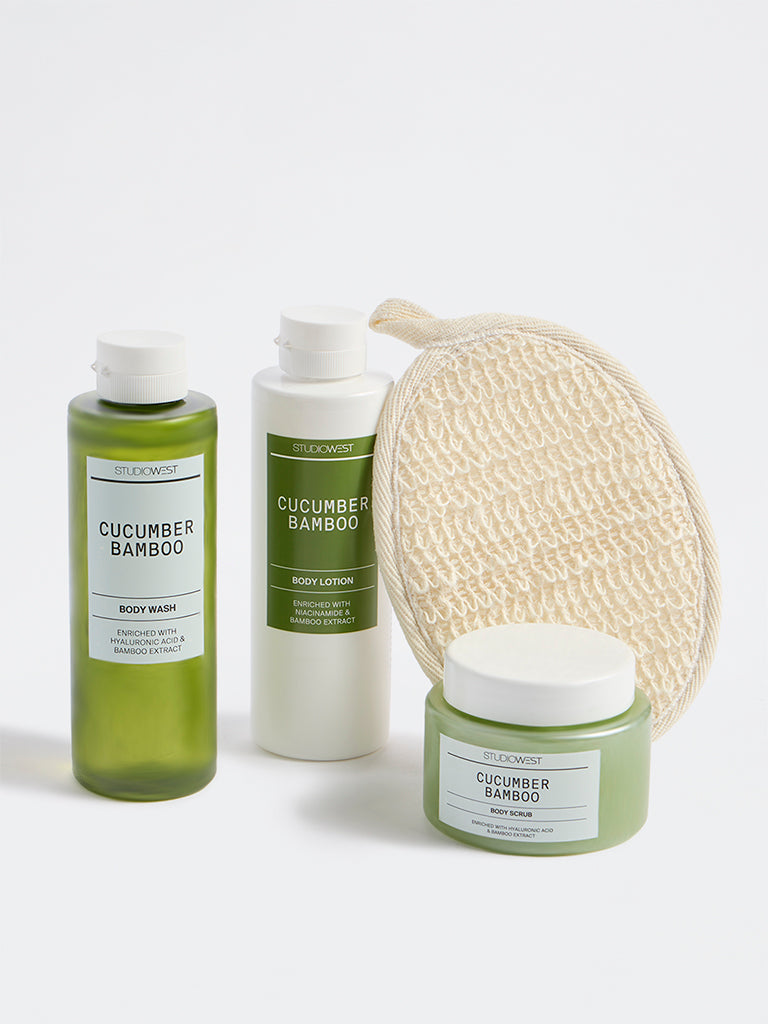 Studiowest Cucumber Bamboo Bath & Body Travel Set