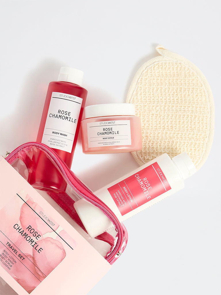 Studiowest Rose Chamomile Bath and Body Travel Set