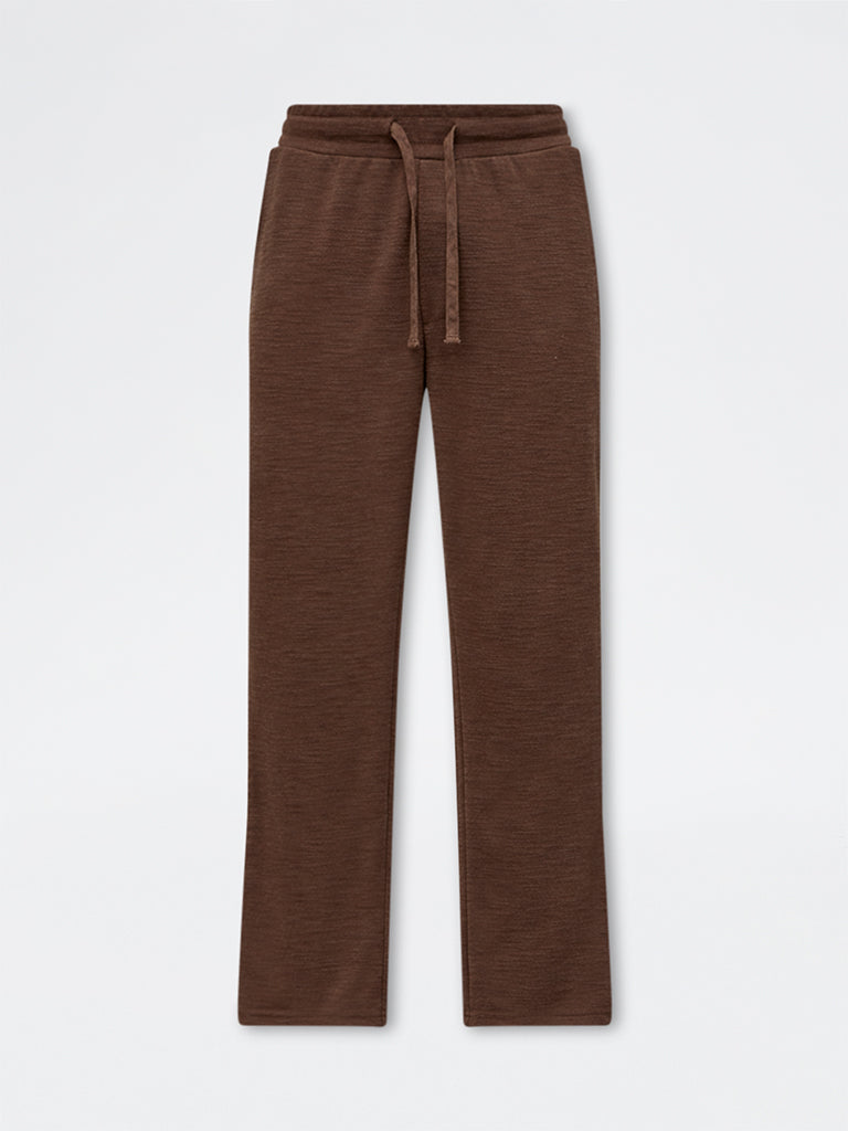 ETA Brown Relaxed-Fit Mid-Rise Cotton-Blend Chinos