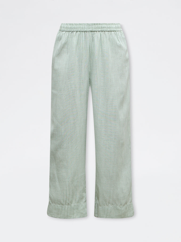 Utsa Mint Striped Pants