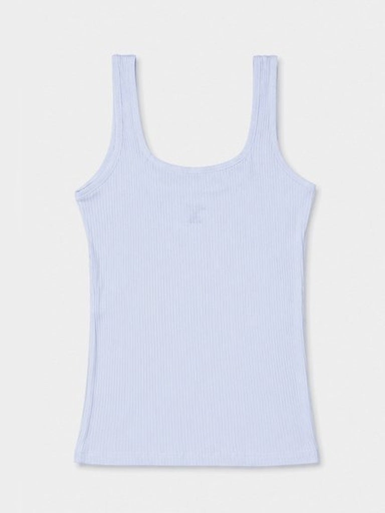Wunderlove White Ribbed-Textured Cotton-Blend Camisole