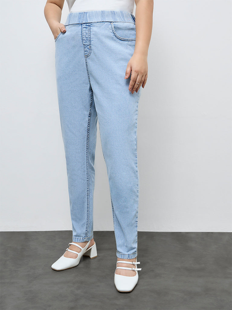 Gia Blue High-Rise Denim Jeggings