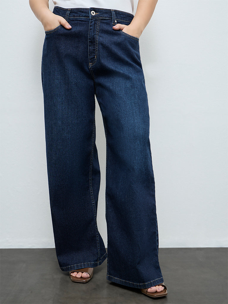 Gia Dark Blue High-Rise Jeans