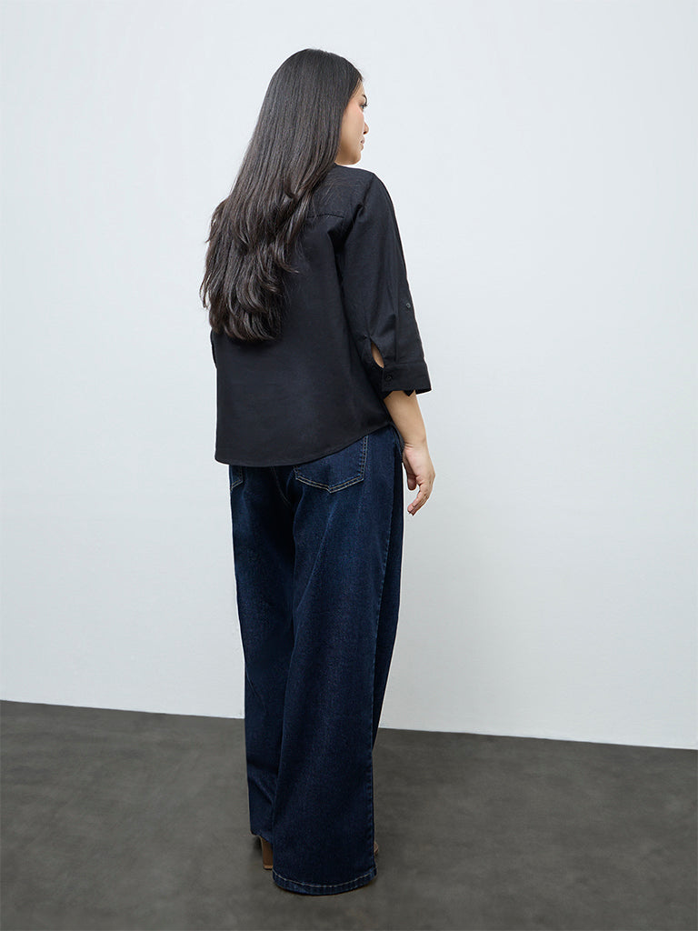 Gia Dark Blue High-Rise Jeans