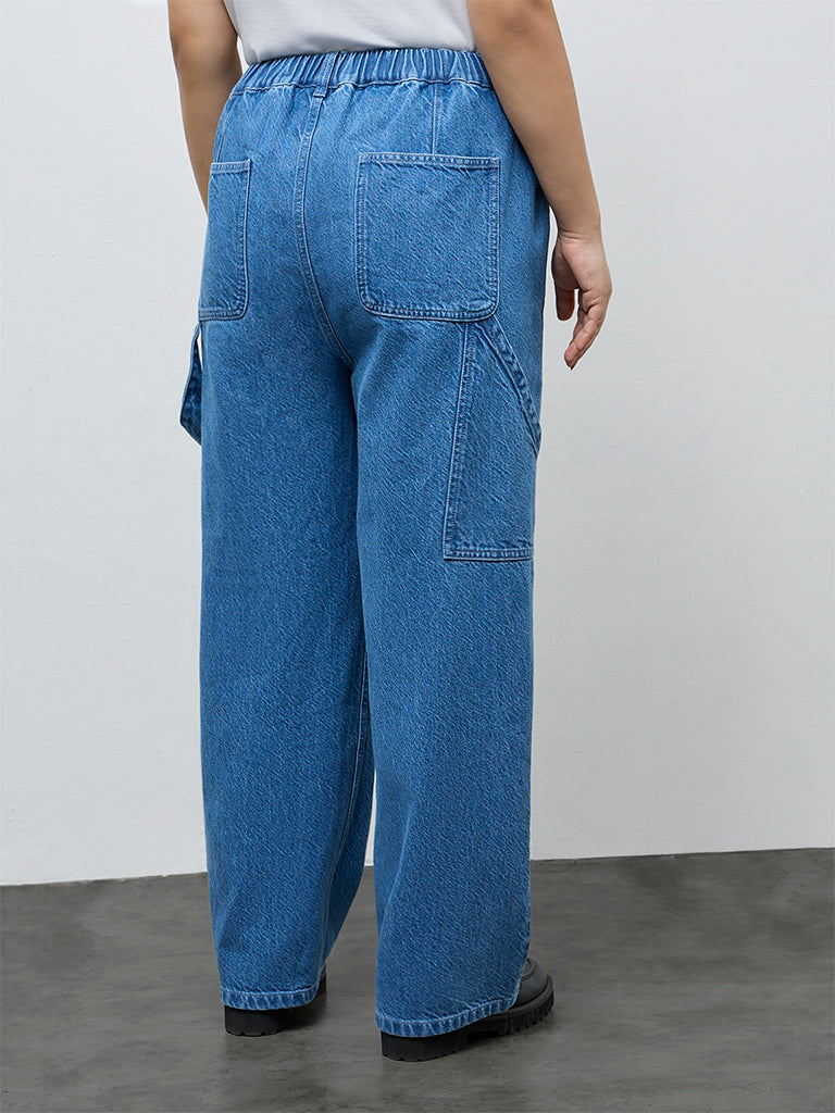 Gia Blue High-Rise Relaxed-Fit Jeans