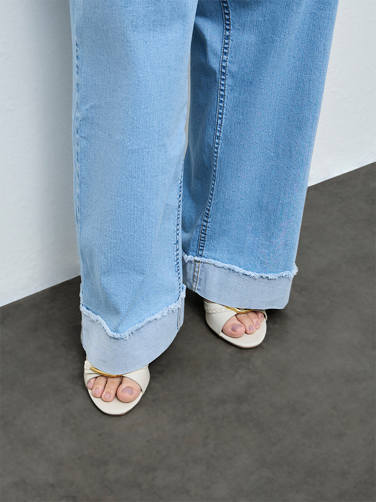 Gia Light Blue Washed High-Rise Jeans