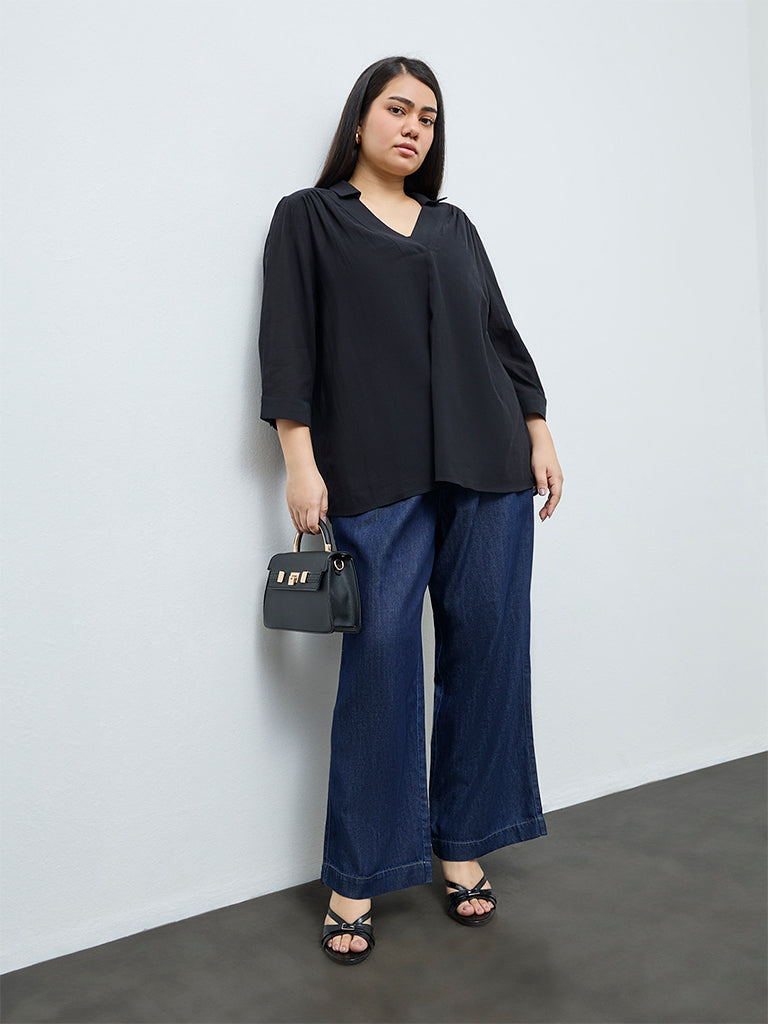 Gia Dark Blue High-Rise Jeans