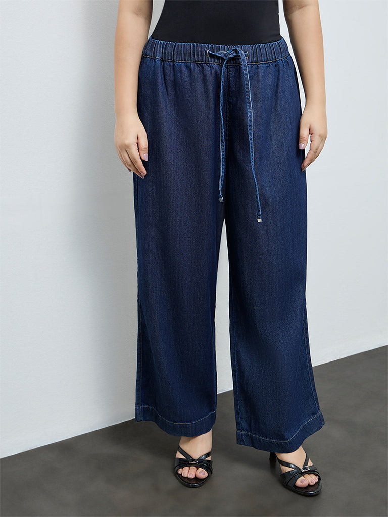 Gia Dark Blue High-Rise Jeans