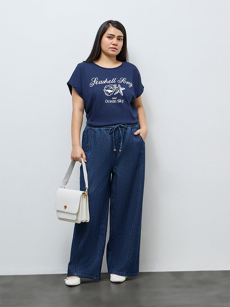 Gia Dark Blue High-Rise Jeans
