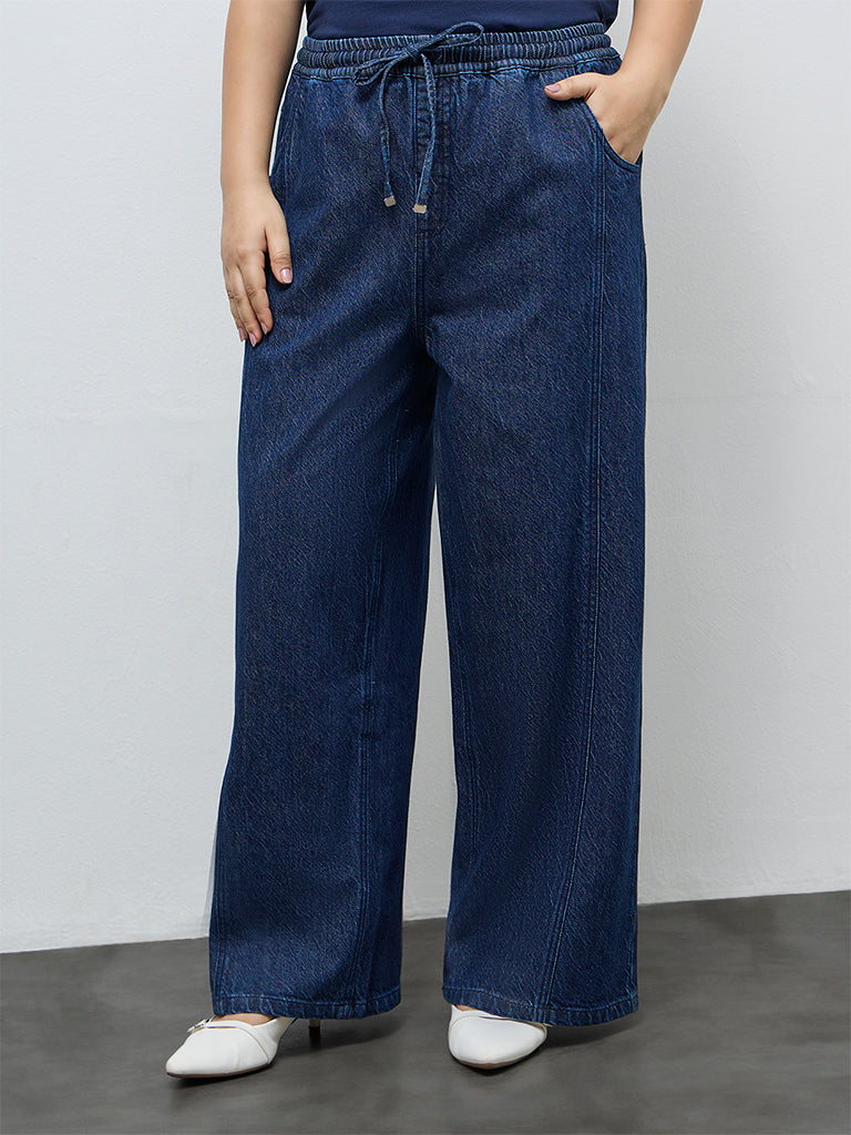 Gia Dark Blue High-Rise Jeans