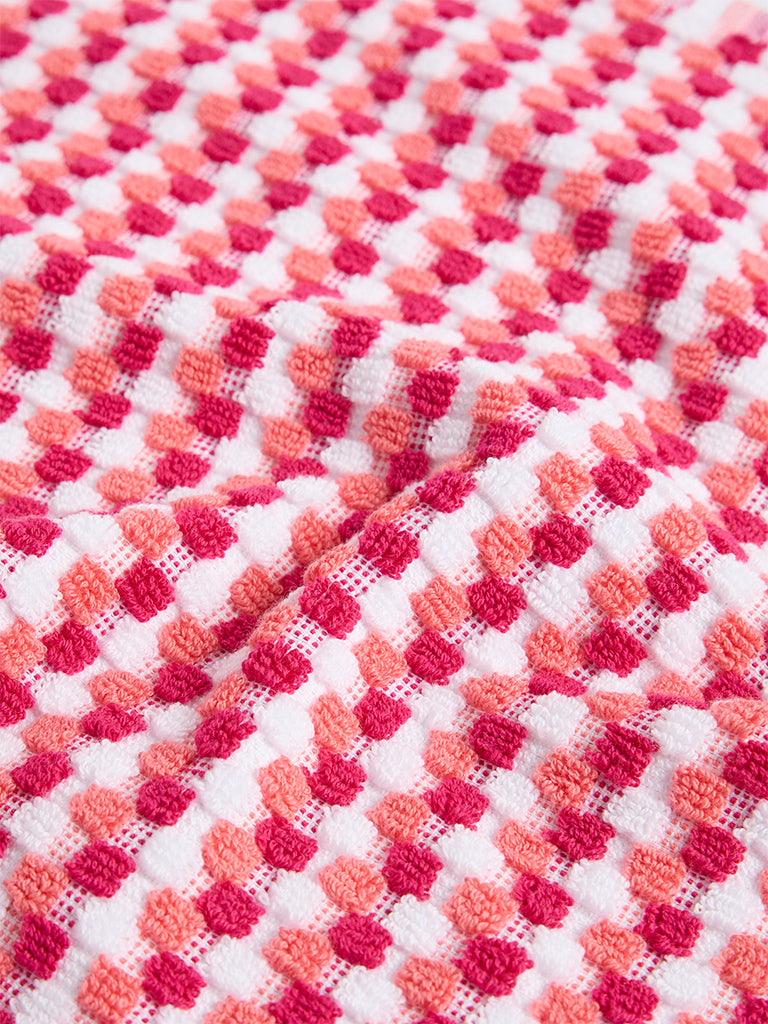 Westside Home Pink Popcorn Textured Face Towel (Set of 2)