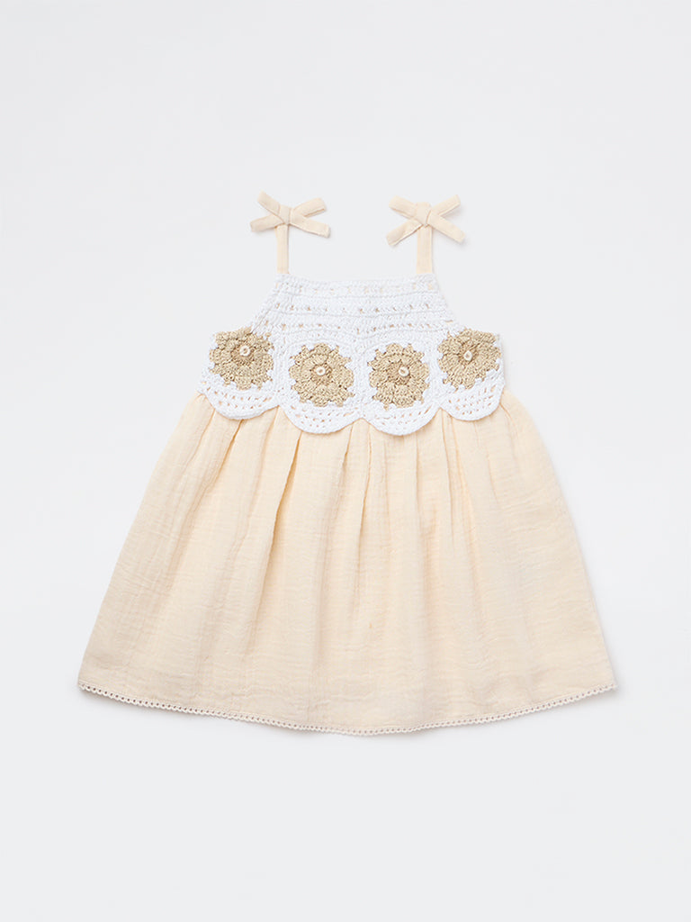 zara black beaded dress Baby girls Celebration Linen Dress in Beige and Ivory with Bow (6mths- –  biancabluenewyork main image 1