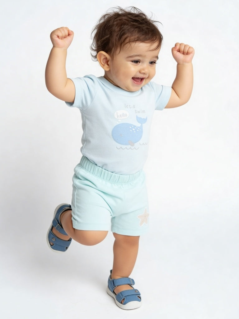 HOP Baby Boys Multicolour Printed Cotton T-Shirt - Pack Of 5