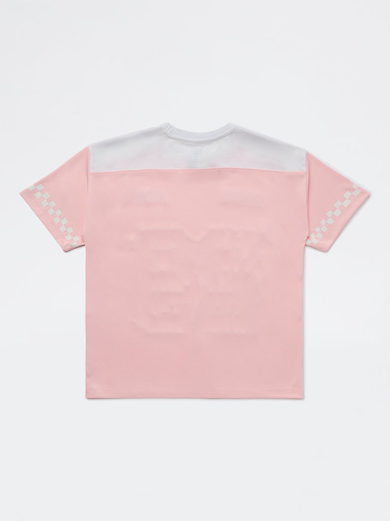Y&F Girls Boys Pink Printed T-Shirt