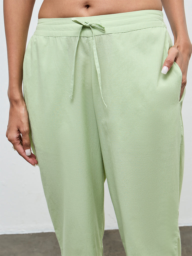 Zuba Green Cotton Pants